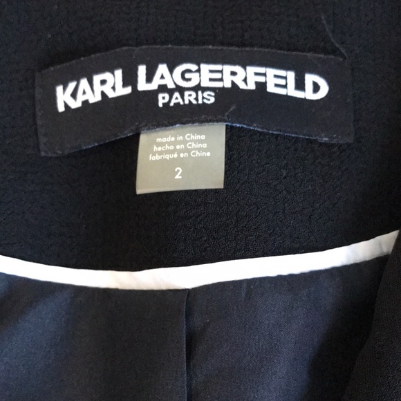 NWOT Karl Lagerfeld black blazer size 2 - Picture 2 of 9